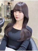 ◎小顔前髪ラベンダーアッシュくびれ