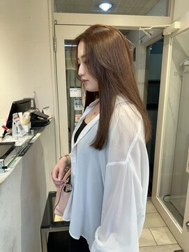 テトラ バイ ネオリーブ 横浜西口店(tetra by neolive) ブリーチなしダブルカラー 暖色ベージュ