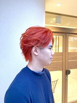 チャコレ パーチ 北千住店(Chacolle perch)&nbsp;かきあげオールバック×ビビットオレンジ