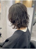 【市井友佳子】伸ばしかけパーマ