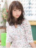 斜めバングアースカラー波巻きくびレイヤーc6戸頭20代30代40代