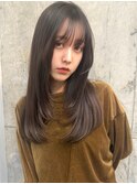 ロングレイヤー×透明感ブラウンカラー