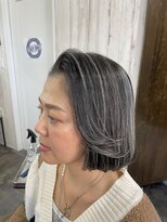 ヘアリゾートエーアイ 浅草店(hair resort Ai)&nbsp;レイヤーボブ/白髪ぼかしハイライトカラー