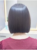 ボブショートボブ縮毛矯正ベージュグレージュ門前仲町