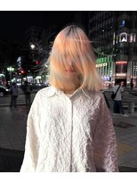 PELE原宿/ブリーチなしダブルカラー/ハイトーン/ケアブリーチ【３月上旬OPEN(予定)】&nbsp;着物ヘア/ダークアッシュ/ミディアムレイヤーカット/原宿