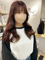 アトレ 福岡大名店(attrait)&nbsp;ピンクロングの大人っぽい透明感×毛先まで潤う艶髪