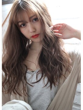 チョビー 銀座(chobii) グレージュ/デジタルパーマ/ゆるふわロング/艶/透明感/高柳