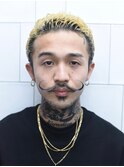 ツーブロックオールバック風73アゲパーブリーチ