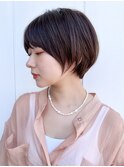 【柴田】似合わせカットパールベージュショートボブ