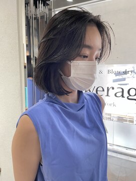 リバレッジ 白金(Leverage) フェイスレイヤーナチュラルボブ  30代40代【白金/目黒】濱口