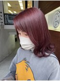 【ケアブリーチでダメージレス】高発色レッドブラウン
