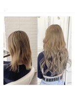 クラン ヘアーアンドスタジオ(CLAN hair & studio)&nbsp;ハイトーンエクステブリーチインナーミルクティーベージュ