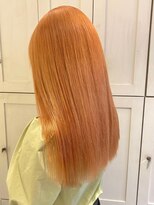 ベレーザ 渋谷(BELEZA)&nbsp;4654ニュアンスカラーオレンジハイトーンカラー韓国ヘアロング