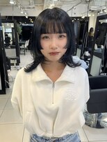 アクアオモテサンドウ(ACQUA omotesando)&nbsp;△レイヤーカットウルフカット姫カット暗髪ブルーブラック