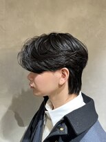 ウルフセンターパート/ニュアンスパーマ/センターパート