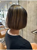 20代30代40代大人可愛いアンブレラカラー小顔ショートボブ
