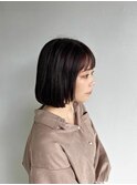 松山市/10代/20代/30代/40代/可愛らしさが引き立つ前髪ありボブ