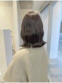 透明感カラー/くすみグレージュ/枚方美容室/ミディアムレイヤー