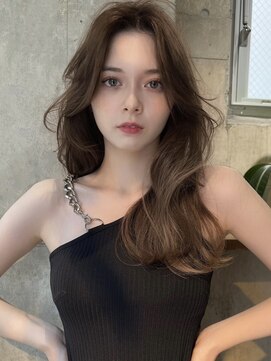 サイン 表参道(SIGN) 韓国ヘアーハッシュカットレイヤーカットグレージュブリーチ無し