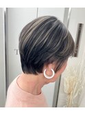 似合わせショート/フェザーショート/細めハイライト