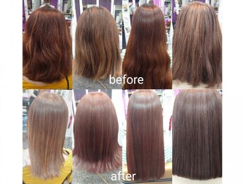 コアフールソレイユ(coiffeur SOLEIL)の写真/【髪質改善/新道東】くせ毛・うねりでお悩みの方必見！髪質改善で艶のある自然なストレートに♪