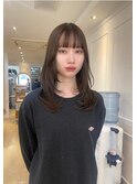 レイヤーカット×オリーブカラー