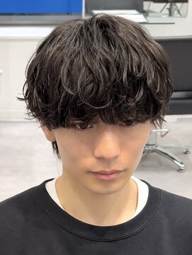 オーシャントーキョー 仙台(OCEAN TOKYO) ショートマッシュビジネスシャドウパーマツーブロック刈り上げ