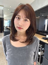 ケーツー エソラ池袋店(K-two) 大人ロブレイヤー×ワンカール*セミロングヘア*顔周りカット