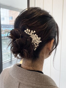 スタイル 成城学園前(STYLE) ルーズシニヨン　結婚式お呼ばれヘア