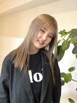 サンクプロジェクト(cinq PROJECT)&nbsp;ラベンダーミルクティーグレージュ韓国風顔まわりレイヤー原宿