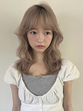 小顔/オリーブグレー/ココアベージュ/黒髪/レイヤー