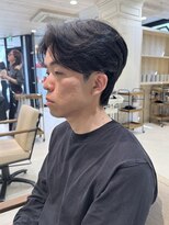 パーク(PAAQ)&nbsp;ニュアンスパーマフェザーパーマセンターパートメンズカット