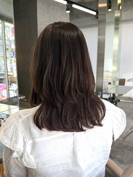 サンク 原宿 表参道(cinq) 原宿ヘーゼルベージュブリーチなしダブルカラーハッシュレイヤー