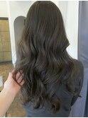 大人グレージュ◎ブリーチなし透明感暗髪30代40代美髪カラー