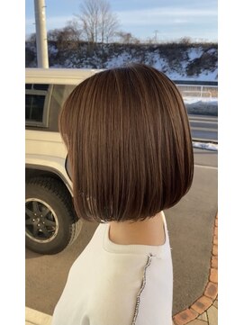 ニコ ヘアリラクゼーション(Nico hair relaxation) 20代30代ナチュラルブラウン大人可愛いミニボブフラッフィーボブ