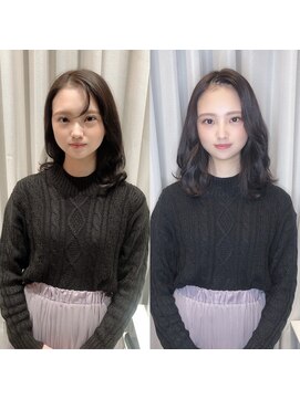 アフィーロ(ACHFILO) 前髪エクステ20代30代大人女子 ココアブラウン 韓国人風透け感