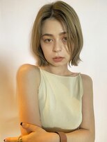 パーク(PARK)&nbsp;【PARK】シアーベージュ×切りっぱなしくびれボブ