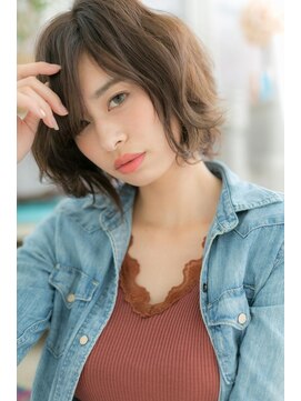 ミック ヘアアンドメイク アップ 駒込店(miq Hair&Make up) スパイシーこなれヘア…大人かっこいいくせ毛風外ハネボブa1