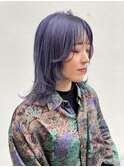 ダブルカラーラベンダーベージュケアブリーチハイトーンカラー