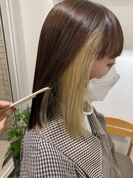 アース オーセンティック 武蔵小山店(EARTH Authentic) ミルクティーベージュインナーカラー
