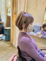 トト 船橋店(toto.)&nbsp;黒髪/グレーベージュ/レイヤーロング/前髪パーマ[西船橋/津田沼]