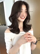 サイン 表参道(SIGN)&nbsp;韓国ヘアグレージュカラーブリーチ無し髪質改善イヤリングカラー