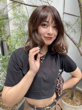 ノラギンザユー(NORA GINZA/U) 顔まわりカットレイヤーボブナチュラルブラウン