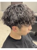 ハイトーンカラー/マッシュパーマ/アースカラー/men's/
