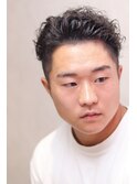 ３０代４０代ツーブロックフェードハードスパイラルパーマ