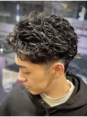 ツーブロック×リバースパーマ