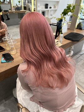 ケンジ 湘南台(KENJE) 【可愛すぎる…】艶ハイトーンピンク[髪質改善トリートメント]