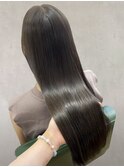ナチュラルブルーブラック艶感ストレート美肌透明感ブルーカラー