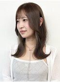 【モリオ松戸　石山】セミロングくびれミディインナーカラー