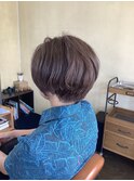 白髪ぼかしグレーベージュ/ショート